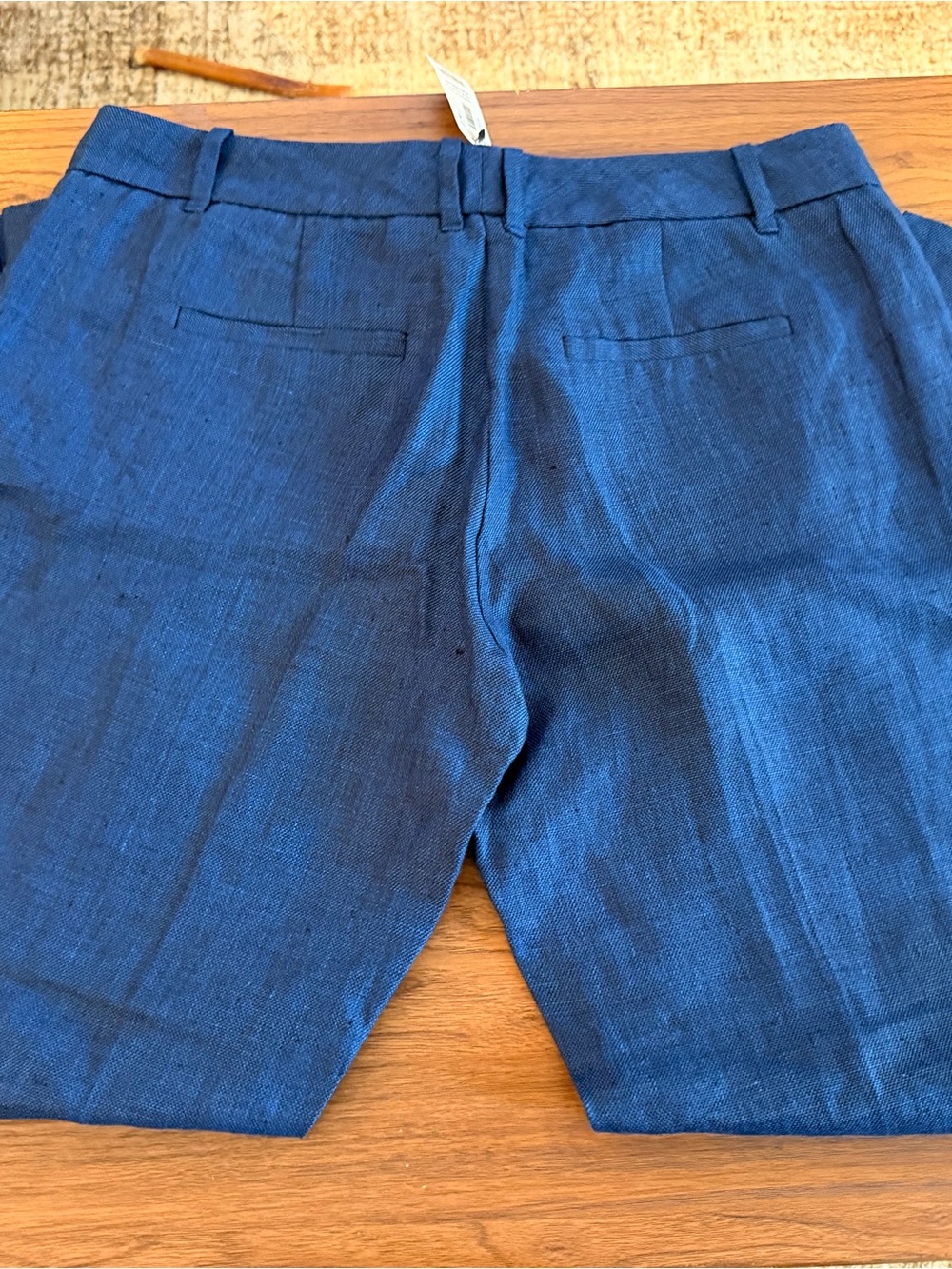 NWT Women's Size 4 The limited 100% Linen Navy Blue Pants Flat Front Casual - Picture 8 of 8